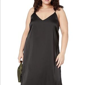 Silky V-Neck Midi Slip Dress NWOT